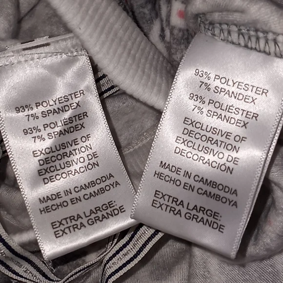 Nautica super soft long sleeve 3/4 button down grey/white patterned pajama set - Picture 8 of 8